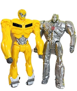 Hasbro Two Transformers Auto Bot Bumble Bee Siver Knight Optimus Prime 2013 - Picture 1 of 9