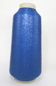 Lurex Branded Blue Yarn Enar 3720 Jeans Blue 4624 Cone Enamel Yarn Kreinik HL BF - Picture 1 of 7