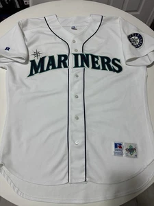READ !!!! Home White Seattle Mariners Russell Ken Griffey Jr Jersey Sz 48 XL - Picture 1 of 16