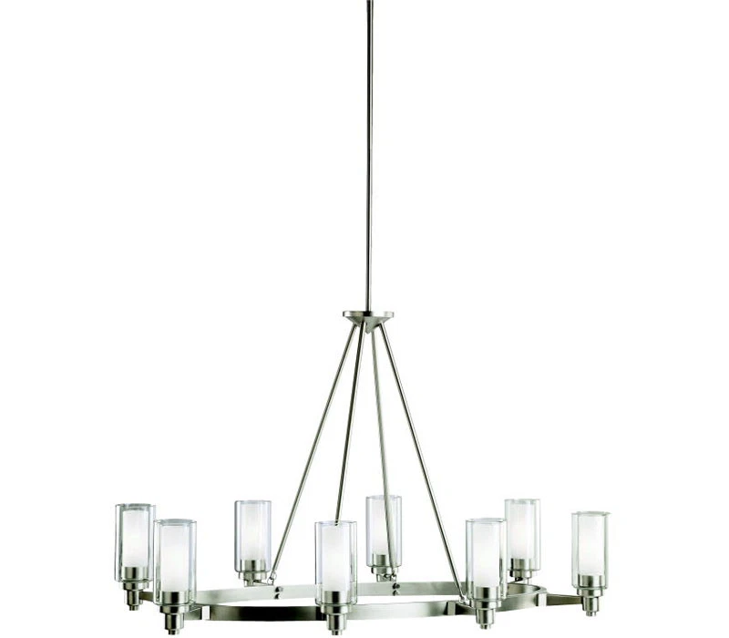 Kichler Circolo Glass 1 Tier Chandelier Lighting, 8 Light, 480 Watts Halogen - Image 1 of 1