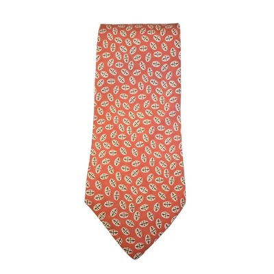 Corbata para hombre J.Crew 100 % seda coral patrón geométrico hecha en EE. UU. Foto 1 de 4