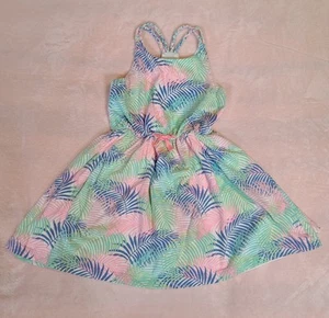 Tommy Bahama Dress Girls 5 Green Blue Pink Racerback Beach Casual Pullover Youth - Picture 1 of 13