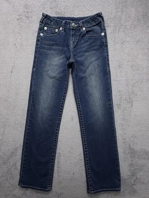 True Religion Jeans Boys 12 Blue Section Straight Leg Denim Flap Pockets Back - Image 1 of 4