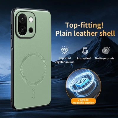 For OnePlus 15, Phone Case Magnetic Hybrid Wireless Charge PU Leather Soft Cover - Image 1 of 4