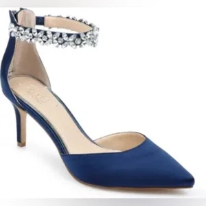 Raleigh cinturino alla caviglia a punta pompa gioiello Badgley Mischka TAGLIA 8W - Foto 1 di 9