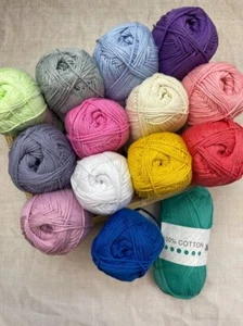 Schwanengarn, 100 % Baumwolle 14+ Farbtöne zum Häkeln, Stricken 100g, Naturfaser - Bild 1 von 30