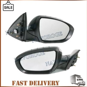 Pair Driver & Passenger Side Mirrors Heated 8 Pins For 2012-13 Kia Optima Black - Picture 1 of 11
