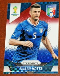 2014 Prizm World Cup Thiago Motta Red White Blue Plaid RWB Prizms Italy - Picture 1 of 2