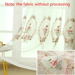 Retro Peony Blumenmuster Vorhangstoff Netz Voile Fenster Tüll Panel Drape Teiler - Bild 1 von 7