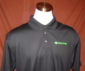Malarkey Mens Polo Shirt, Black, Nike Dri-Fit, Polyester, Size 2XL, New - Picture 1 of 6