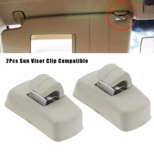 Sun Visor Hook Clip Bracket VW Golf Caddy Passat Polo Transporter 3B0857561B 2PC - Picture 1 of 8