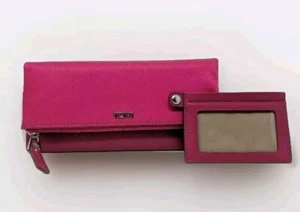 New Tumi Voyageur SLG Flap Continental Wallet * Pink * 93901PNK $195 MSRP - Picture 1 of 13