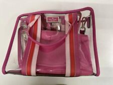 Kate Spade NEW YORK See-through Tote Bag with pouch Pink Clear Bag Crossbody