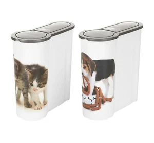 Pet Food Storage Container Box Dry Feed Table Top Kitchen Cereal Style Dog Cat  - Picture 1 of 13
