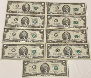 FEDERAL RESERVE NOTES $ 2,00 ZWEI DOLLAR ZIRKULIERT 2003A SIE WÄHLEN EINE (fair) - Bild 1 von 2