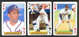 1994 Bicycle Playing Cards TERRY PENDLETON Atlanta BRAVES Lot of 3