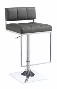 Alameda Adjustable Bar Stool Chrome and Grey - Picture 1 of 1