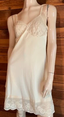 LENCERÍA VINTAGE AÑOS 60 LORRAINE MARFIL TALLA 34 SLIP COMPLETO #15074 Foto 1 de 4