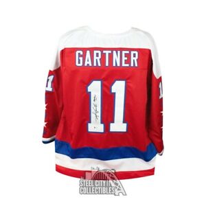 Mike Gartner HOF 01 Autographed Washington Custom Hockey Jersey - BAS