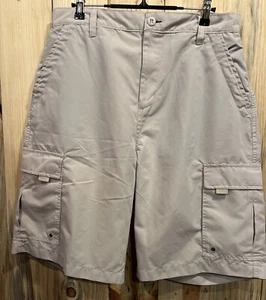 Burnside Cargo Shorts Men's Size 30 Tan khaki Flat Front - Picture 1 of 5