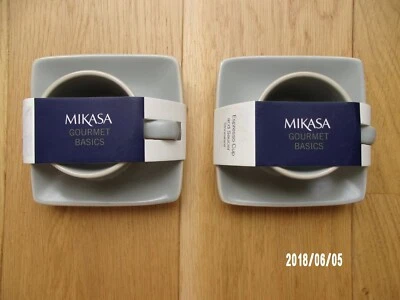 2 tasses expresso neuves de la marque Mikasa en grès - Photo 1/3