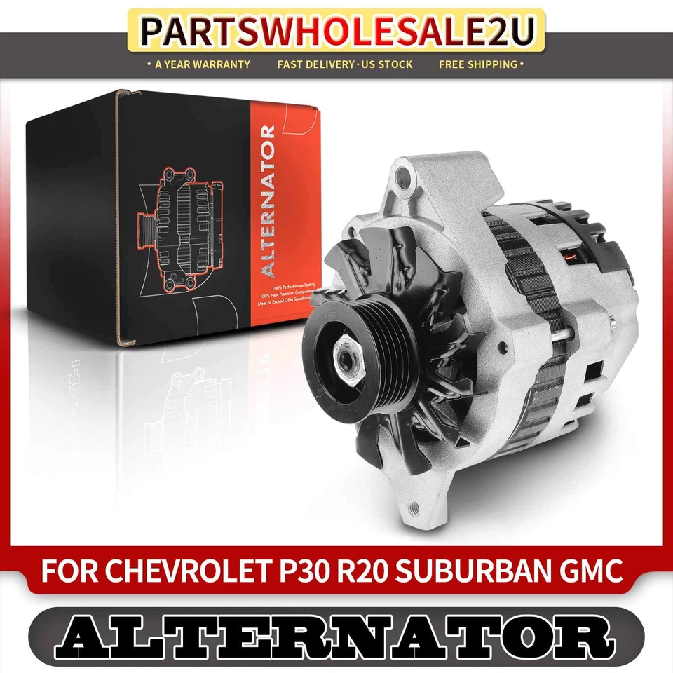 Alternador para Chevrolet P30 R20 Suburban GMC P3500 V3500 105 A/12 V CW 6 ranhuras - Imagem 1 de 4