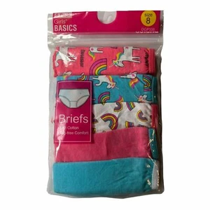 Basic Girls 5 Pack Soft Cotton Briefs size 8 Pandas sz. 12 Unicorns & Rainbows - Picture 1 of 10