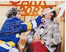 Yvon Barrette  Slapshot Movie  8x10 Signed Photo W/ COA Actor #1