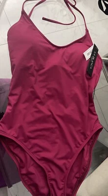 La Blanca Bathing Suit Womens Size 4 Magenta  One Piece Swimsuit Solid - Image 1 of 4