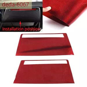 Red Carbon Rear Bumper Fog Light Panel Cover For Chevrolet Corvette C7 2014-2019 - Foto 1 di 9