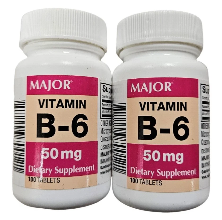 VITAMINA B6 Mayor 50 mg 100 comprimidos (paquete de 2) __ Foto 1 de 2