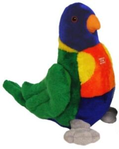 Lorikeet Parrot Bird with sound 8"/20cm soft plush toy stuffed animal ELKA - NEW