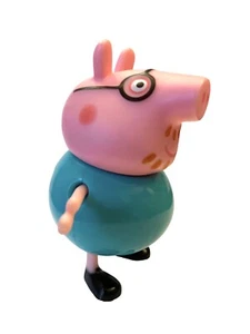 Peppa Pig Daddy Mr. Figura de acción Pig 2003 Jazwares 3" Father Dad - Imagen 1 de 3
