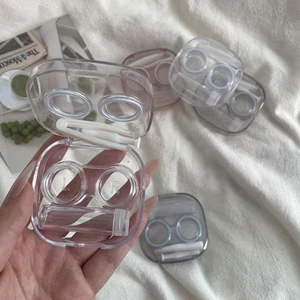 Women Girl Glasses Cosmetic Contact Lenses Box Contact Lens Case For Eyes Ca _pu - Picture 1 of 10