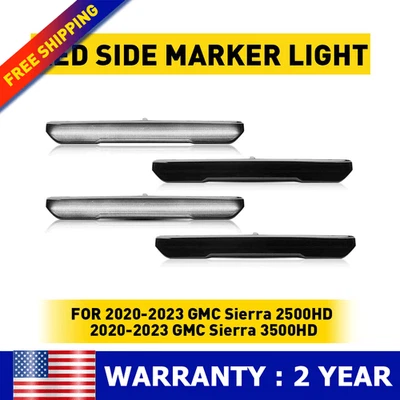 4X/8X para 2020-2026 GMC Sierra 2500 HD 3500 HD LED luz indicadora lateral carro AUXITO - Imagem 1 de 4