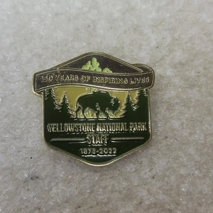 Yellowstone National Park Staff Pin 150 Years Bison Badge 1872-2022 Souvenir - Picture 1 of 4