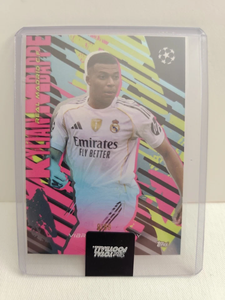 Topps Total Football 25/26 Kylian Mbappe Vibrant Velocity /99 Real Madrid 9/99 - Bild 1 von 1