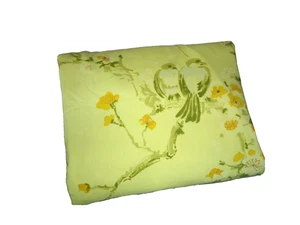VINTAGE MORGAN JONES TWILITE LOVE BIRDS YELLOW FLORAL (1) FULLL FITTED SHEET 7" - Picture 1 of 6