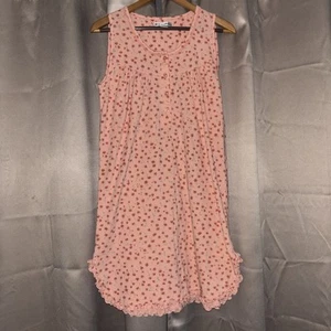 Camicia da notte vintage taglia S ricamo floreale cotone pigiama made in Hong Kong - Foto 1 di 10
