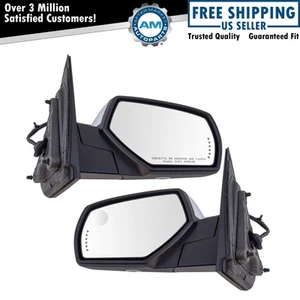 Mirror Power Folding Heated Memory Signal Puddle Chrome Pair Set for GM Pickup - Picture 1 of 6