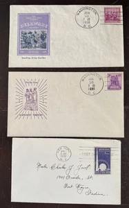 FDC Lot of 6 Incl 1938 Swedish Settlements, 1939 World’s Fair 133-19 - Picture 1 of 4