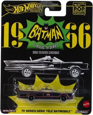 BATMAN modello auto BATMAN CLASSIC TV SERIE BATMOBILE POP CULTURE 1/64 8cm JBL83 - Immagine 1 di 4
