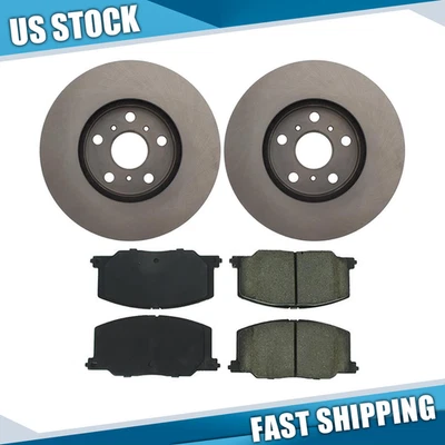 For 1990 1991 Toyota Celica Front Brake Rotors + Brake Pads Kit - Image 1 of 4