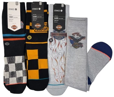 4 Stance x Harley Davidson Women's Crew Socks - Size Medium 8 - 10.5 - $66 MSRP - Image 1 of 4