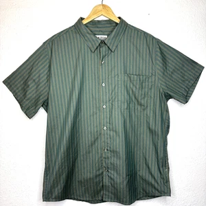 Marmot Mountain Works Kurzarm Hemd Herren XL Button Down gestreift grün - Bild 1 von 11