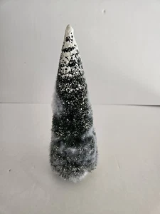 Dept 56 Christmas Village 11.5" Flocked Bottle Brush Pine Tree - Picture 1 of 5