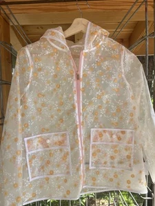 Tahari Girl Wildflower Transparent Rain Jacket Girls Size 7/8. It’s ADORABLE! - Picture 1 of 6