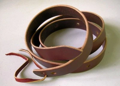 AMISH HANDMADE Amish Made Genuine Leather Western Latigo Cinch Strap 6-foot MEDIUM OIL BROWN