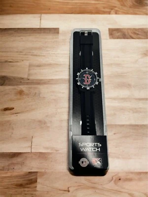 Boston Rojo Calcetines Hombre Reloj Deportivo Ajustable Correa Negra Bisel Giratorio NUEVO MLB Foto 1 de 4
