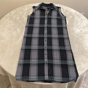 Brooks Brothers Womens Multicolor Stretch Sleeveless Collared Shirt Dress Size S - Picture 1 of 11